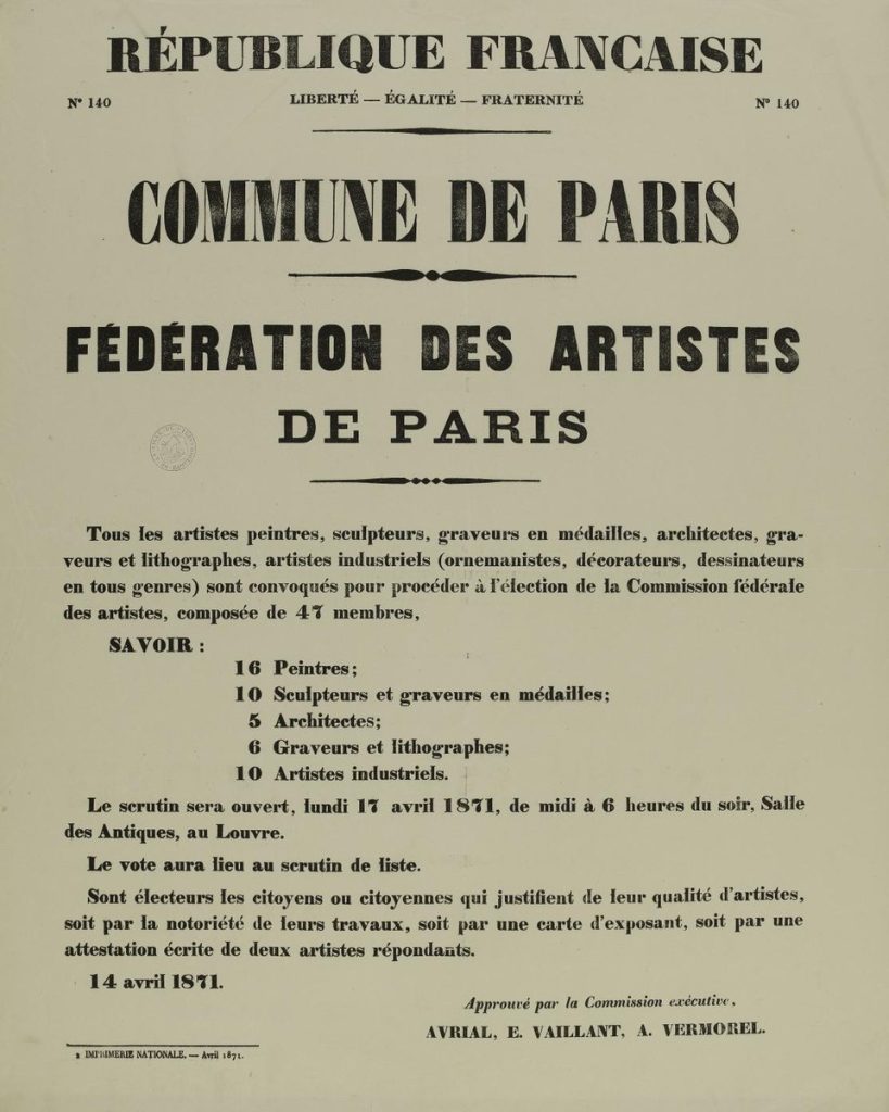 Fragment del Journal officiel de la Commune de Paris.