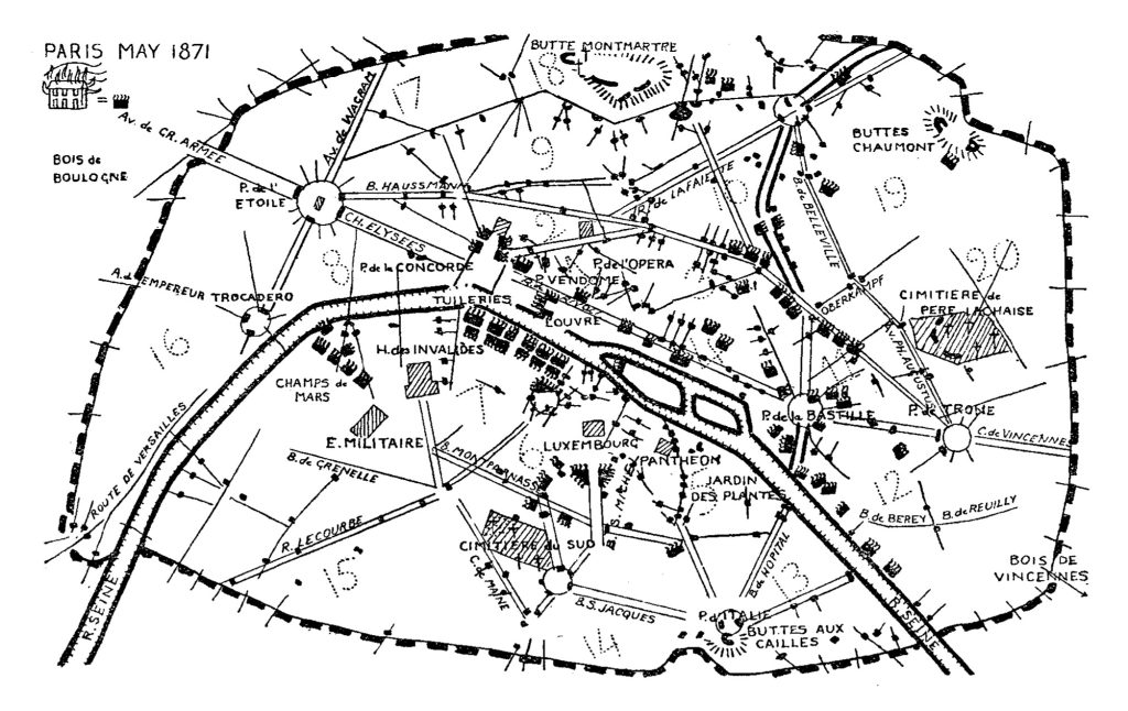 Mapa París 1871 (Frank Jellinek)
